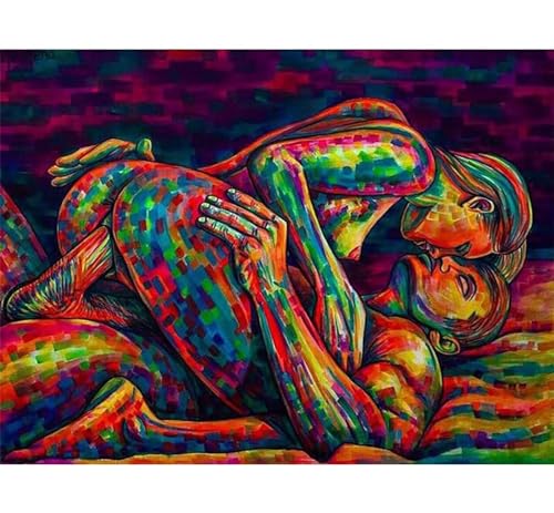 Clldy Diamond Painting erwachsene, DIY Diamond Painting Sexy Paare 5D Diamant Painting Bilder Kinder, Full Square Diamant Kunst Malerei Stickerei Set Kreuzstich Bilder Home Wand Dekor 50x70cm A87 von Clldy