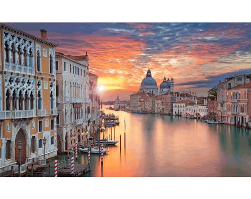 Diamond Painting erwachsene, DIY Diamond Painting Wasserstadt Venedig 5D Diamant Painting Bilder Kinder, Full Square Diamant Kunst Malerei Stickerei Set Kreuzstich Bilder Home Wand Dekor 25x30cm A58 von Clldy