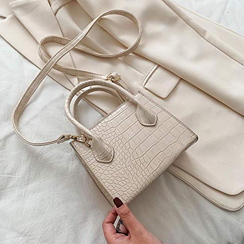 Cllym Kleine Krokodil-Muster Fest Farbe PU-Leder Crossbody Beutel für Frauen-Sommer-Dame-Schulter-Handtaschen Female Einfachen Totes,Weiss,17 x 22 x 8 cm Cllym Kleine Krokodil-Muster Fest Farbe PU-Leder Crossbody Beutel für Frauen-Sommer-Dame-Schulter-Handtaschen Female Einfachen Totes,Weiss,17 x 22 x 8 cm von Cllym