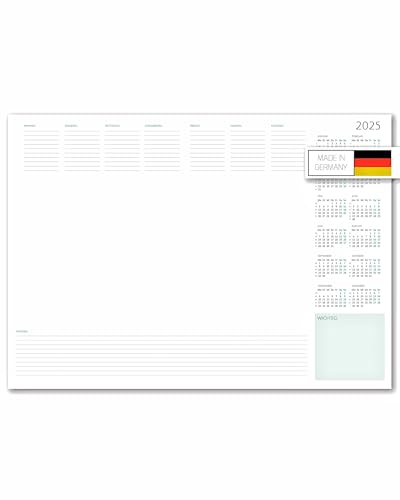 Schreibtischunterlage Wochenplaner & Jahreskalender 2025 im DIN A2-Format für den Schreibtisch | Nachhaltiges Papier, Abreißbar am unteren Ende | XXL Notizblock | Büro, Homeoffice | Made in Germany Schreibtischunterlage Wochenplaner & Jahreskalender 2025 im DIN A2-Format für den Schreibtisch | Nachhaltiges Papier, Abreißbar am unteren Ende | XXL Notizblock | Büro, Homeoffice | Made in Germany von Close Up