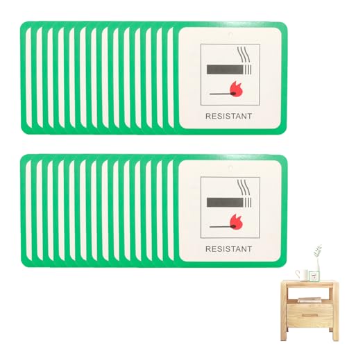 Dl7 Feuersicherheitsetiketten für Möbel, zum Aufhängen, 30 Stück (grün) von Cloudlink