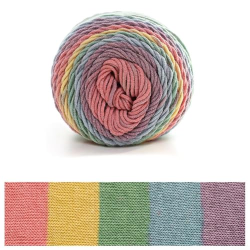 1 Rolle für Regenbogen-Baumwollgarn, Handstrickgarn, Handstrickprojekte (A) von Cloudpower