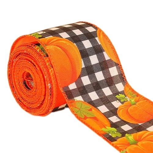 Herbst-Bastelband Rolle mit Kürbis-Design, für DIY-Projekte und saisonale Feiern (B) von Cloudpower