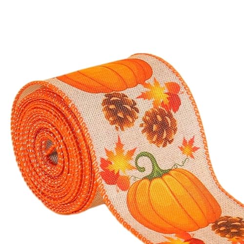 Herbst-Bastelband Rolle mit Kürbis-Design, für DIY-Projekte und saisonale Feiern (F) von Cloudpower