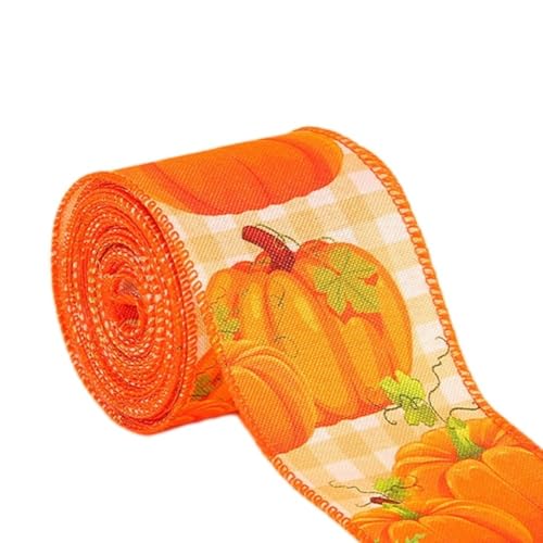 Herbst-Bastelband Rolle mit Kürbis-Design, für DIY-Projekte und saisonale Feiern (H) von Cloudpower
