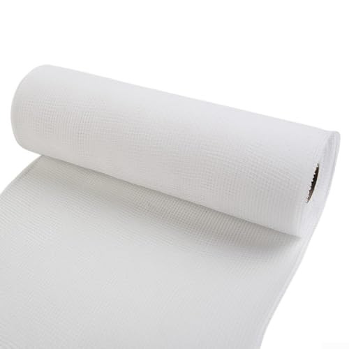 Hochwertige Poly-Deko-Mesh-Bänder, 9,1 m Rollen, perfekt für atemberaubende Kränze und einzigartige Basteldesigns zu Hause (weiß) von Cloudpower