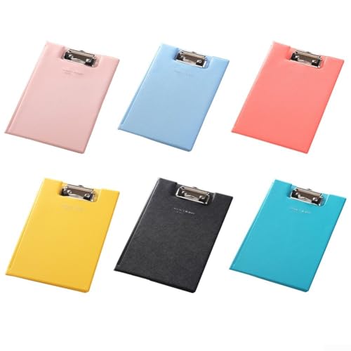 Kunststoff-Klemmbretter mit Metallclip, farbige Klemmbretter, flaches Klemmbrett, 32,5 x 22,5 cm, Standardbriefgröße, Bürobedarf, Klassenzimmer (schwarz) von Cloudpower