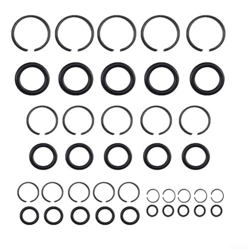 Premium Halteringe mit O-Ring 5 Sets für pneumatische Steckschlüsseleinsätze kompatibel mit 12 3 8 1 (3/4) von Cloudpower
