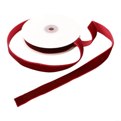 Weihnachts-Samtband, 1,6 cm, rotes Samtband, dekoratives Hochzeitsband, Schmuckband für Geschenkverpackungen, Hochzeitssträuße, Bündeln von Haarschleifen und zum Basteln, 9,1 m Weihnachts-Samtband, 1,6 cm, rotes Samtband, dekoratives Hochzeitsband, Schmuckband für Geschenkverpackungen, Hochzeitssträuße, Bündeln von Haarschleifen und zum Basteln, 9,1 m von Cloudpower