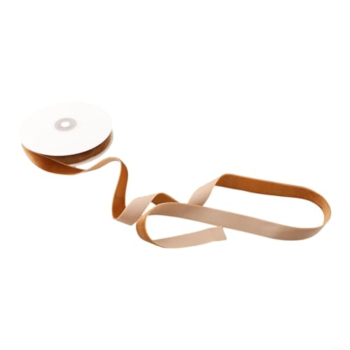 Weihnachts-Samtband, Rolle, elegantes Samtband für Hochzeit, für DIY-Projekte und Dekoration, dekoratives Bordürenband, Schmuckband (Khaki 1,6) von Cloudpower