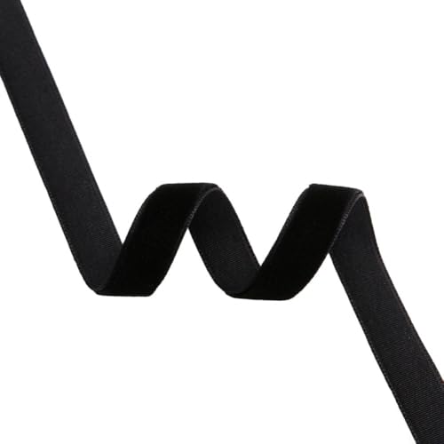 Weihnachts-Samtband, Rolle, elegantes Samtband für Hochzeit, für DIY-Projekte und Dekoration, dekoratives Bordürenband, Schmuckband (Schwarz -0,9) von Cloudpower
