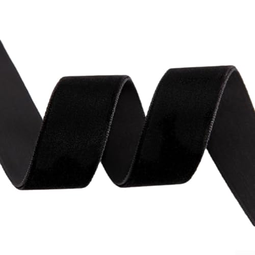 Weihnachts-Samtband, Rolle, elegantes Samtband für Hochzeit, für DIY-Projekte und Dekoration, dekoratives Bordürenband, Schmuckband (Schwarz -1,6) von Cloudpower