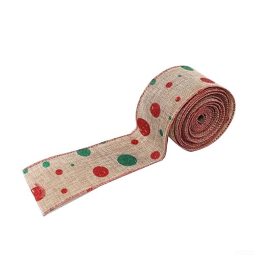 Weihnachtsbänder aus Leinen für Hochzeiten, Geburtstage, Reisen, Souvenirs, Partys (Punkte) von Cloudpower