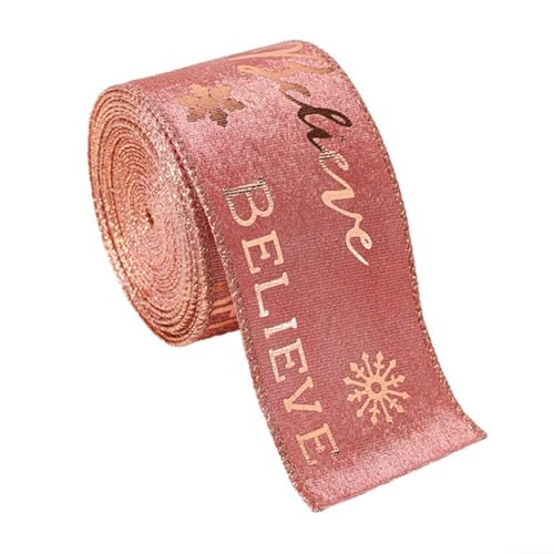 Weihnachtsband-Dekoration, Urlaubs-Luftschlangen, metallische Glitzer-Stoffbänder, Satinband zum Basteln, Geschenkverpackungen, Party-Dekoration, 200 cm (D) von Cloudpower