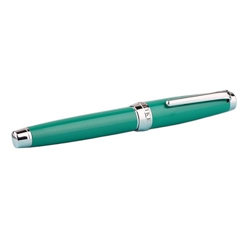 Clouism Füllfederhalter, Metall-Lack, Iridium EF 0,38 mm/EF, gebogene Spitze, 0,6 mm, Schreibstift, Bürobedarf, Bambusgrün, EF-Feder) von Clouism