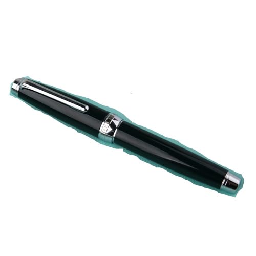 Clouism Füllfederhalter, Metall-Lack, Iridium EF 0,38 mm/EF, gebogene Spitze, 0,6 mm, Schreibstift, Bürobedarf (Dunkelgrün, EF gebogene Spitze) von Clouism
