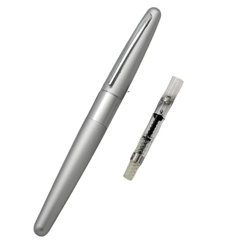 Clouism Füllfederhalter, Metallstift, Edelstahlfeder, bunt zum Schreiben (Silber, M 0,5 mm) von Clouism