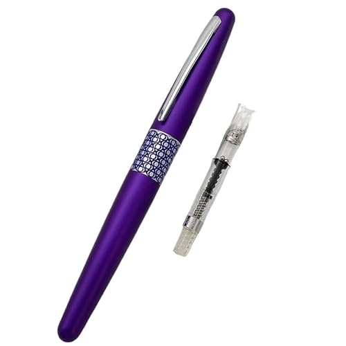 Clouism Füllfederhalter, Metallstift, Edelstahlfeder, bunt zum Schreiben (Violett, M 0,5 mm) von Clouism