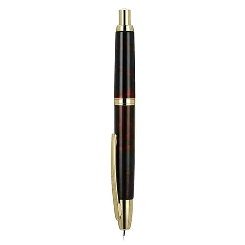 Clouism Füllfederhalter mit Farbverlauf, einziehbar, EF/F-Spitze mit Tintenkonverter, Schreibfarbe (transparent, F-Spitze (0,5 mm), Grün, 10 Stück von Clouism