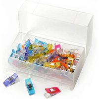 Clover Stoffklammern "Wonder Clips", 50 Stück, farbig sortiert, in Kunststoffbox Clover Stoffklammern "Wonder Clips", 50 Stück, farbig sortiert, in Kunststoffbox von Clover