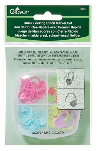 CLOVER CL3033 Schnellverschluss-Markierungs-Set, Plastische, Mehrfarbig, 7.5 x 7.5 x 2.5 cm von CLOVER
