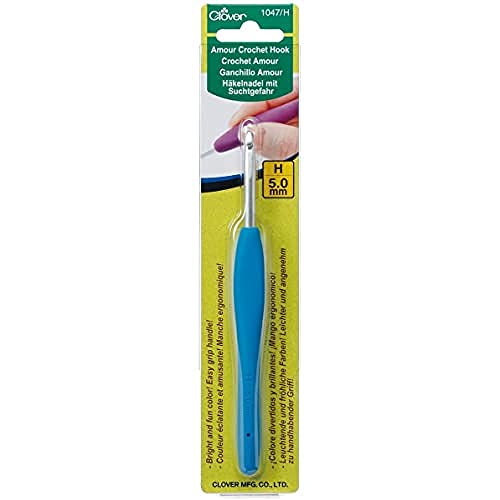 Clover Häkelnadel, Plastic, blau, 5 mm Größe Clover Häkelnadel, Plastic, blau, 5 mm Größe von Clover