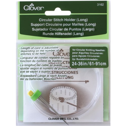 Clover Maschenhalter, Acrylbeschichtete Baumwolle, Mehrfarbig, 3162 24-36 Inch Circular Stitch Holder von Clover