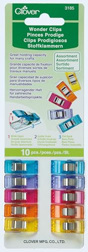 Clover 3185 Stoffklammern, 10-er Pack, farbig sortiert, #56 Clover 3185 Stoffklammern, 10-er Pack, farbig sortiert, #56 von Clover