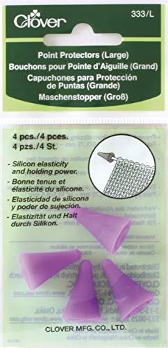 Clover Maschenstopper TIPP Point Protektoren, Plastic, Violett, Große, 4 von Clover