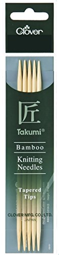 Clover 3793 Nadelspiel Bambus Takumi 12,5 cm, 2,50 mm von Clover
