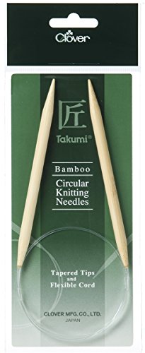 Clover 3905 Rundstricknadel Bambus Takumi 60 cm, 7 mm von Clover