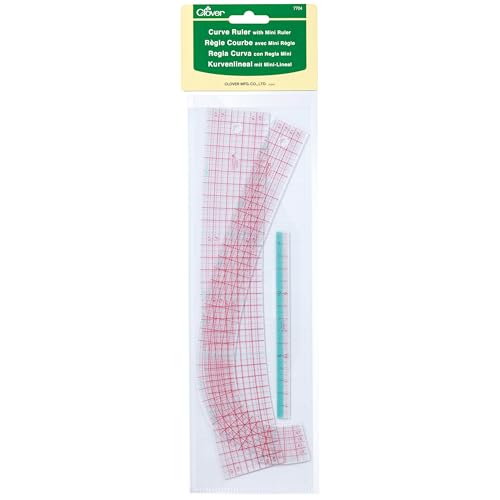 Clover Gebogenes Lineal CL7704, Kunststoff, Colourful, One Size von Clover