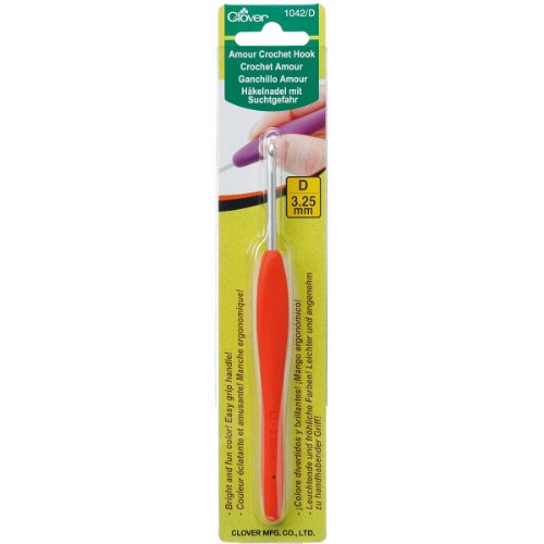 clover Amour Crochet Hook-Size D3/3.25 mm, andere, Mehrfarbig von Clover