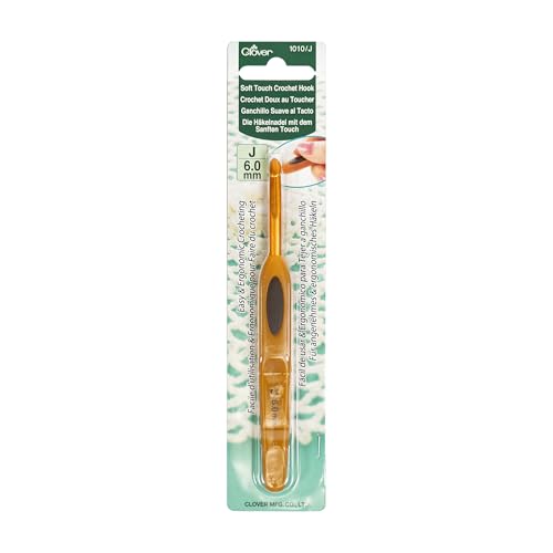 Clover CL1010 Häkelnadel, Plastic, Gold, 6 mm Größe Clover CL1010 Häkelnadel, Plastic, Gold, 6 mm Größe von Clover