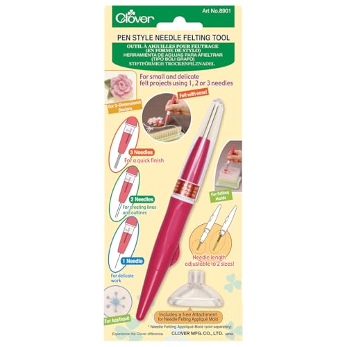 Clover MID(H84,4,10) Trockenfilznadel Stiftform, Kunststoff, rosa, os von Clover