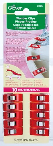 Clover MIDH14,4,10 Stoffklammern Inhalt 10 Stück Wonder Clips, Blau Clover MIDH14,4,10 Stoffklammern Inhalt 10 Stück Wonder Clips, Blau von Clover