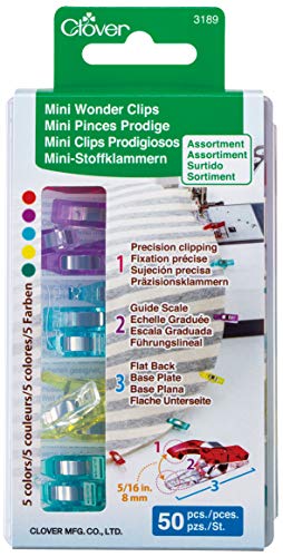 Clover Wonder Clips: Mini: Assortment: 50 Pieces, Kunststoff, Sortiert von Clover