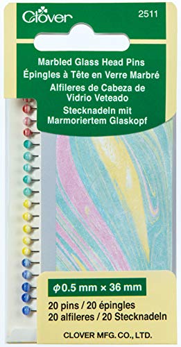 Clover Pins: Marbled Glass Head: Pack of 20, Glas, Sortiert Clover Pins: Marbled Glass Head: Pack of 20, Glas, Sortiert von Clover