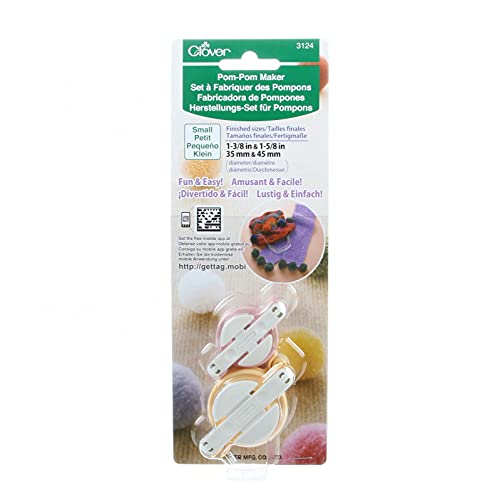CLOVER Kleine Pom-Pom-Maker (3,5 cm & 4,8 cm) – 2 pro Packung CLOVER Kleine Pom-Pom-Maker (3,5 cm & 4,8 cm) – 2 pro Packung von Clover