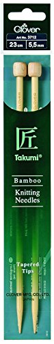 Clover Stricknadel, Bambus, braun, 5,5 mm von Clover