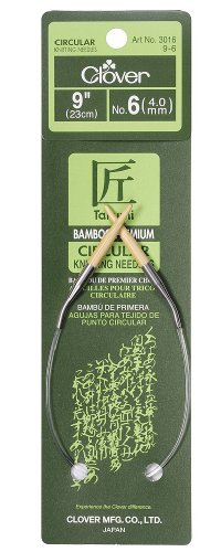 Clover Circular Knitting Needles Rundstricknadeln, Bambus, 4 UK von Clover