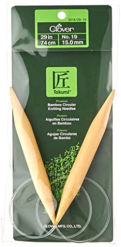Takumi Bamboo Circular Knitting Needles 29"-Size 19 von Clover