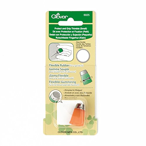 Clover 0366610 Protect & Grip Fingerhut klein, Baumwolle, Mehrfarbig, Each Clover 0366610 Protect & Grip Fingerhut klein, Baumwolle, Mehrfarbig, Each von Clover