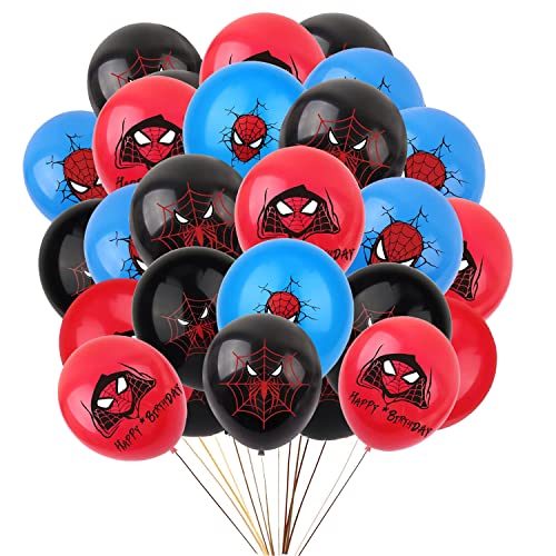 18 Stück Spider-man Luftballons Spiderman Geburtstag Dekoration Kinder Superheld Luftballon für Kindergeburtstag Party Dekoration von CloverCy