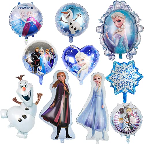 Frozen Geburtstagsdeko Frozen Folienballon 10pcs Frozen Party Luftballon für Mädchen Frozen Geburtstags Party Dekoration Zubehör von CloverCy