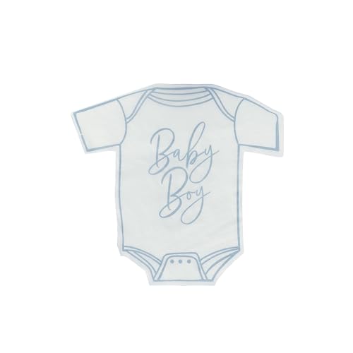 Club Green Baby Boy Servietten, 16 Stück, blau, Papier, 3-lagig, 31 cm x 31 cm, Babyparty von Club Green
