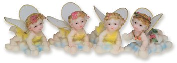 Club Green Baby Fairies Coloured 4 ASST, POLYRESIN, Mix, 9.35 x 12.65 x 6.05 cm Club Green Baby Fairies Coloured 4 ASST, POLYRESIN, Mix, 9.35 x 12.65 x 6.05 cm von Club Green
