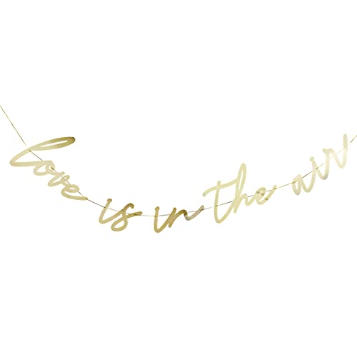 Club Green Banner Love is in The air, Gold, 26.8 x 0.3 x 33.5 cm von Club Green