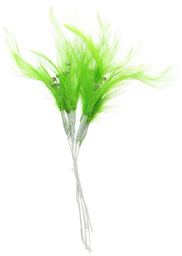 Club Green Federn mit Strass, Lime, 20 cm, 6 Stück von Club Green
