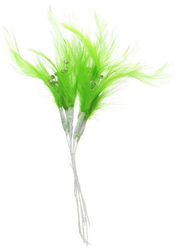 Club Green Federn mit Strass, Lime, 20 cm, 6 Stück von Club Green